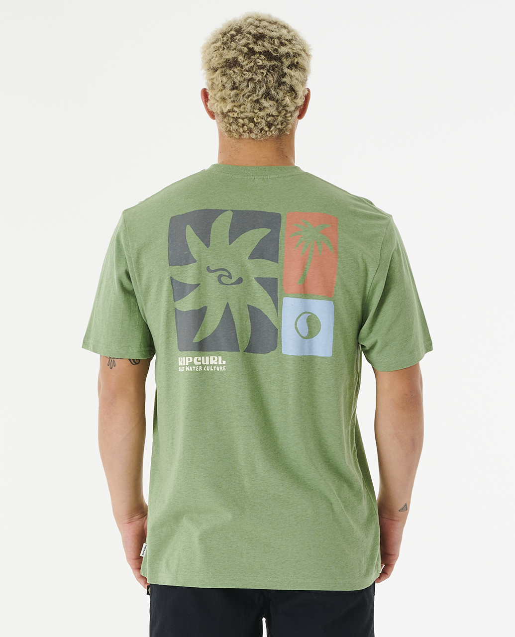 Rip Curl T-shirt Salt Water Culture Block Out 03UMTE
