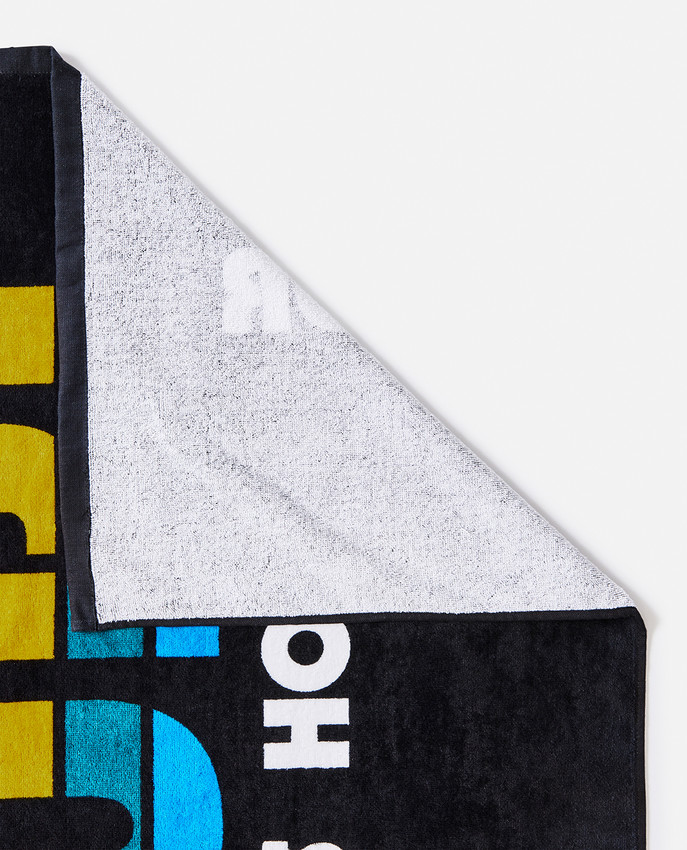 Telo Mare Rip Curl Mixed in cotone con stampa Rip Curl, dimensioni 160x80 cm.
