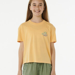 Maglietta Rip Curl Rolling con stampa sul petto e sulla schiena