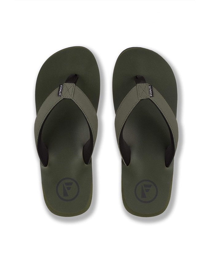 Infradito Foamlife Tarlan Olive da uomo, colore verde oliva, con plantare in EVA e suola antiscivolo.
