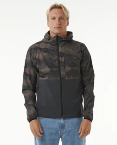 Giacca Rip Curl Elite Anti Series in design camo, antivento, antipioggia e antifreddo.