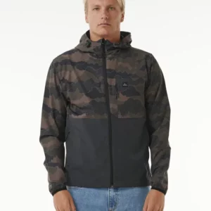 Giacca Rip Curl Elite Anti Series in design camo, antivento, antipioggia e antifreddo.