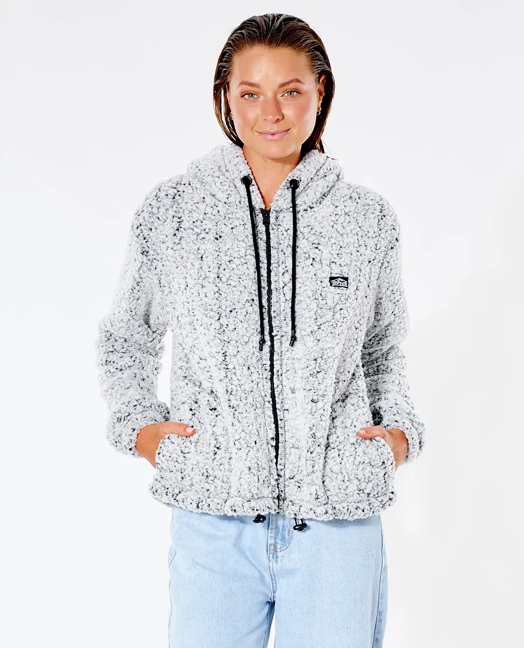 Felpa Rip Curl Dark And Stormy da donna con zip e cappuccio, tessuto morbido e dettagli regolabili
