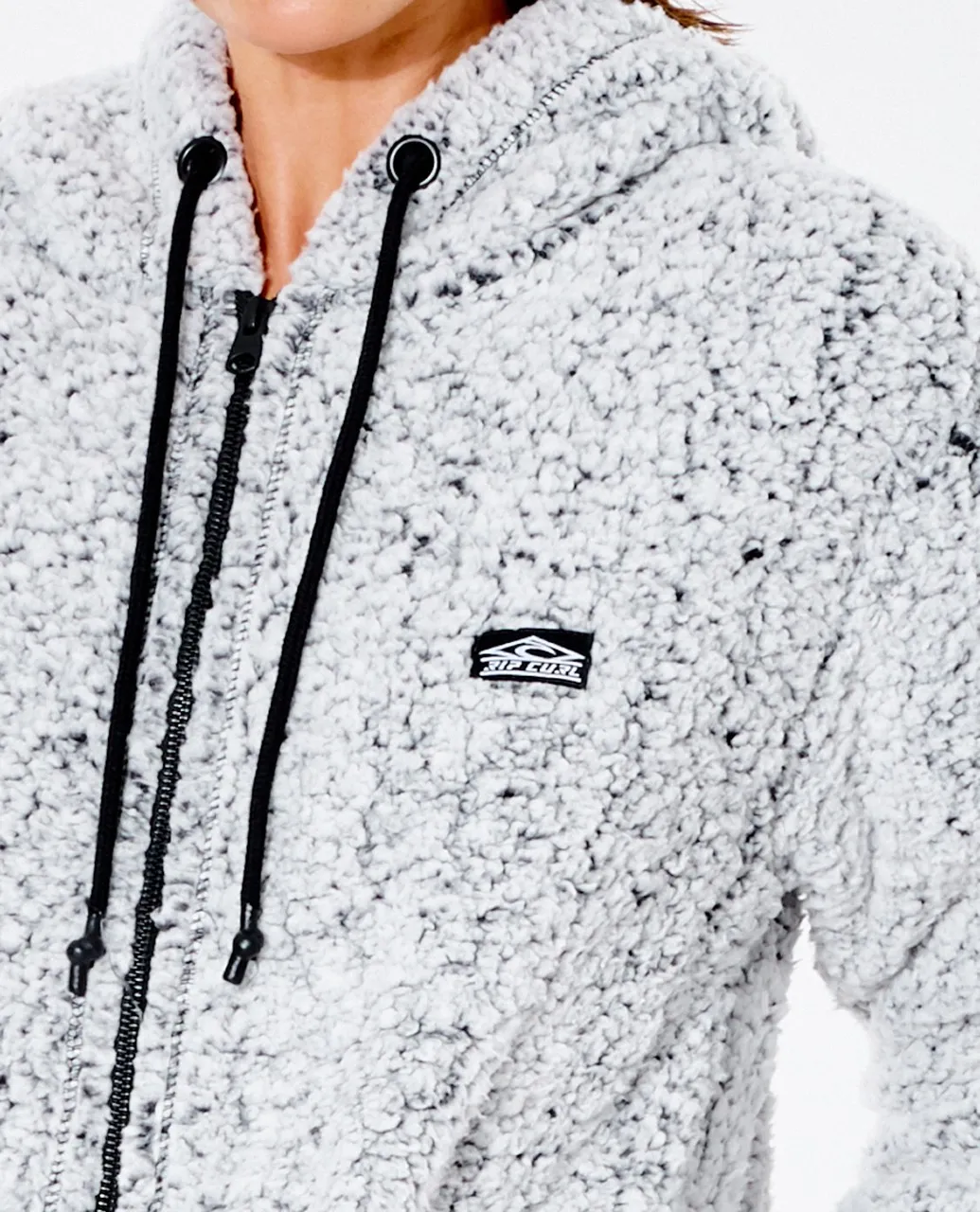 Felpa Rip Curl Dark And Stormy da donna con zip e cappuccio, tessuto morbido e dettagli regolabili