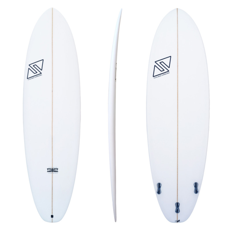 Tavola da Surf Twinsbros Billy Belly 6'2" con design compatto, setup Thruster e attacchi FCSII.
