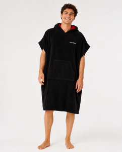 Poncho Hoody Towel Quiksilver unisex con cappuccio, tasca marsupio e logo fronte quiksilver.