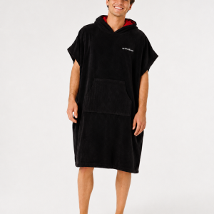 Poncho Hoody Towel Quiksilver unisex con cappuccio, tasca marsupio e logo fronte quiksilver.