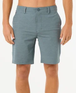 Shorts Phase Boardwalk Rip Curl con tailored fit, lunghezza 19", tasche in mesh e tasca laterale con zip.