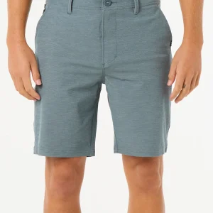 Shorts Phase Boardwalk Rip Curl con tailored fit, lunghezza 19", tasche in mesh e tasca laterale con zip.