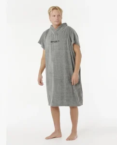 Poncho Brand Hooded Towel Rip Curl Olive con cappuccio, microfibra leggera e asciugatura rapida