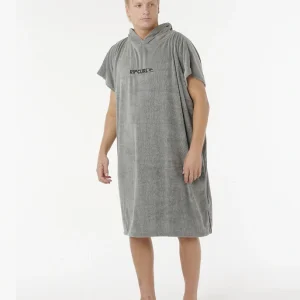 Poncho Brand Hooded Towel Rip Curl Olive con cappuccio, microfibra leggera e asciugatura rapida