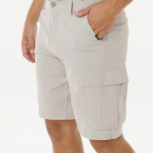 Shorts Cargo Boardwalk Rip Curl Dark Olive da uomo con relaxed fit e tasca laterale con zip