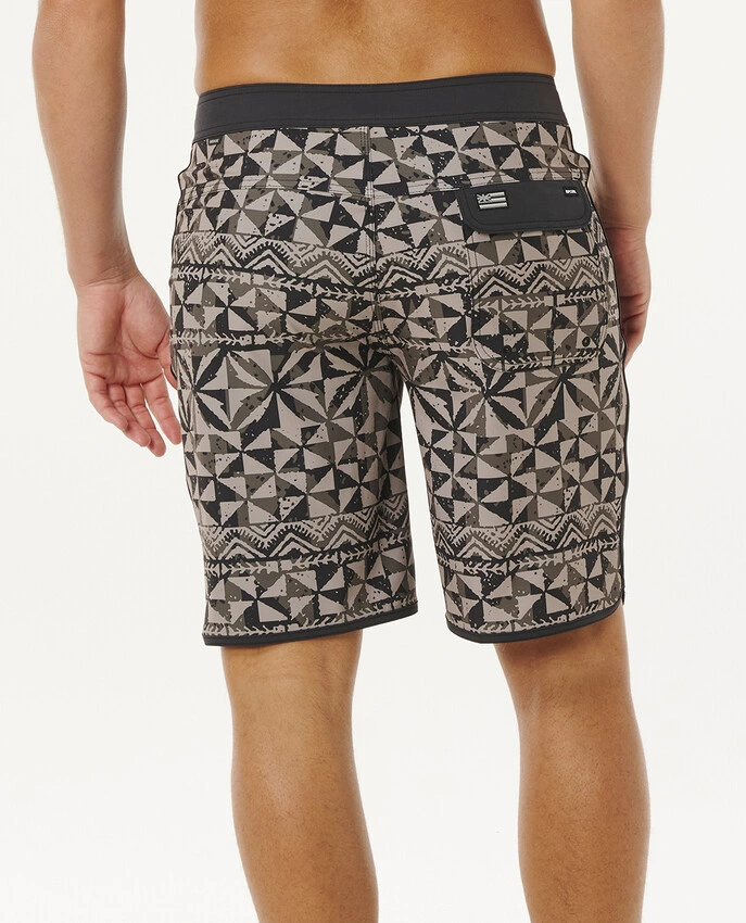 Boardshort Mirage Big Tapa Rip Curl da uomo Military Green con stampa all over e lunghezza 20" outseam