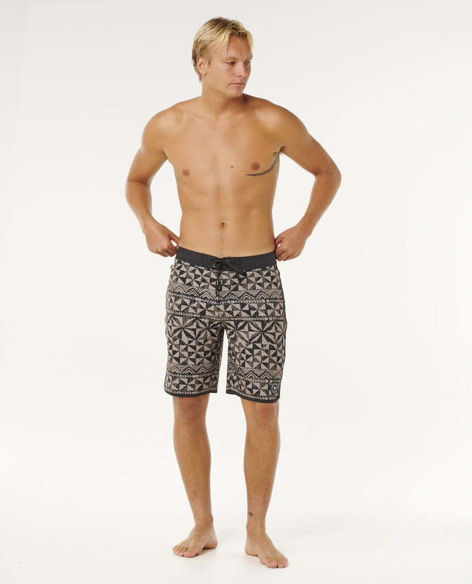 Boardshort Mirage Big Tapa Rip Curl da uomo Military Green con stampa all over e lunghezza 20" outseam
