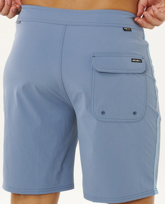 Boardshort Mirage Core Cordura Rip Curl Bluefin da uomo con mid fit e lunghezza 19" outseam