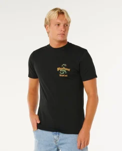 T-shirt Desti Animals Rip Curl da uomo con standard fit e stampe sul davanti e sul retro.