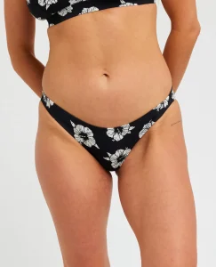Bikini Bottom Party Wave Full  Rip Curl da donna con vestibilità mid-rise, copertura ampia e logo in metallo.