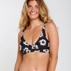 Top bikini halter Party Wave Rip Curl da donna con stampa all over, spalline regolabili e dettaglio logo in metallo.