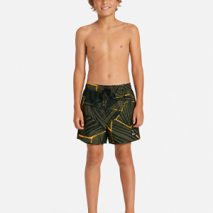 Costume Volley Everyday Printed Quiksilver da bambino con vita elasticizzata, coulisse e tasche.