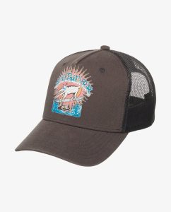 Cappello Trucker Decades Cotton Quiksilver da bambino con grafica frontale e chiusura regolabile.