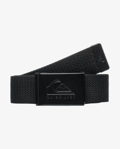 Cintura Principal Schwack Quiksilver in fettuccia con fibbia logata e parte superiore ricamata.