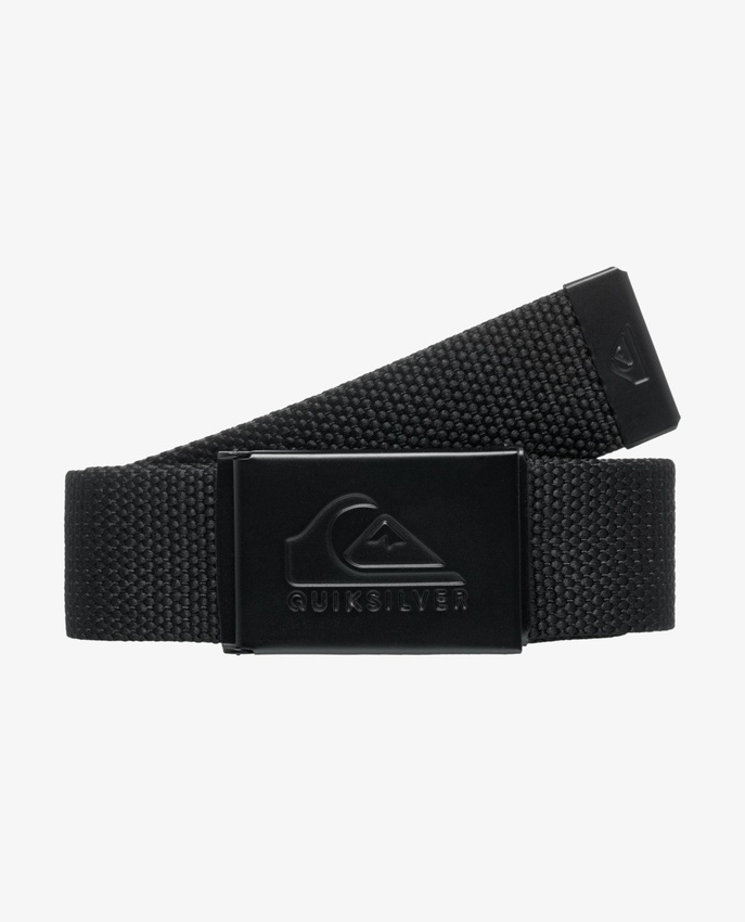 Cintura Principal Schwack Quiksilver in fettuccia con fibbia logata e parte superiore ricamata.