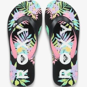 Infradito Rg Tahiti Roxy da ragazza, senza PVC, con cinturini in TR, logo a cuore e plantare in EVA riciclata. Scoprili da Soul Wave.