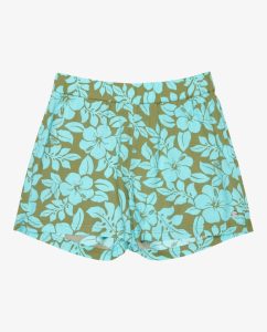 Shorts Blue Ocean Floor Roxy da ragazza con vita elasticizzata e placca metallica ROXY.