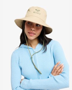 Cappello Bucket Come To Brazil Roxy da donna con coulisse, stopper e logo ricamato.