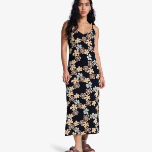Vestito Stay Sunny Roxy sottoveste da donna con collo a V e spalline sottili regolabili.